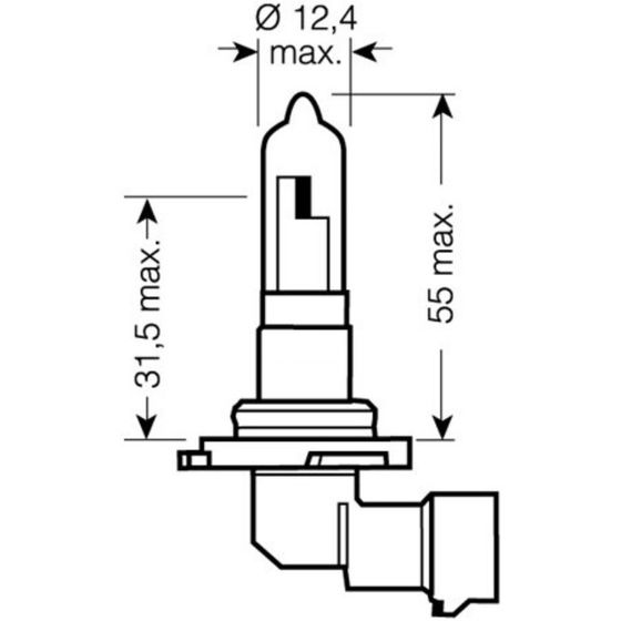 Лампа галогенная HB3 12 В, 65W, P20d, CB6000, белый яркий свет