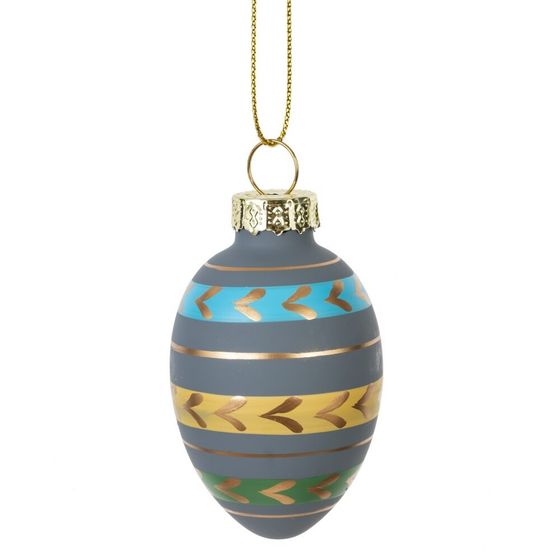 Набор из 3-х изделий декоративных подвесных &quot;Яйцо пасхальное&quot; (4,5*8), L13,5 W7 H5 см