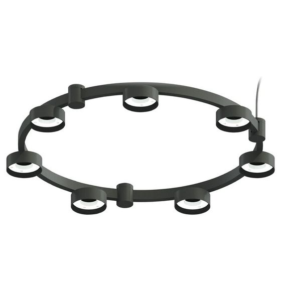 Корпус светильника Techno Ring подвесной для насадок D85 Ambrella light, DIY Spot, C9238, 7хGX53, цвет чёрный песок