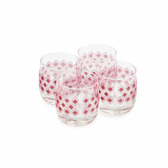 Набор столовый ИДИЛЛИЯ ЛИЛАК 16пр со стаканами РОМБ ЛИЛАК 310мл