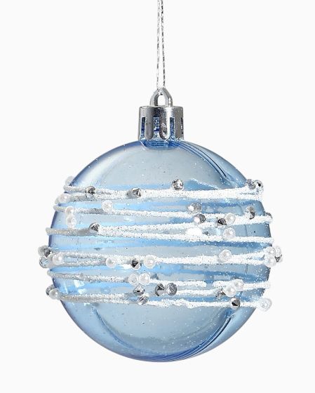 !09 Набор шаров пластик d-6 см, 12 шт &quot;Сказочные узоры&quot; орбита, голубой