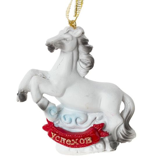 Фигурка декоративная подвесная &quot;Лошадка&quot;, L6,5 W3 H7,5 см, 4в.