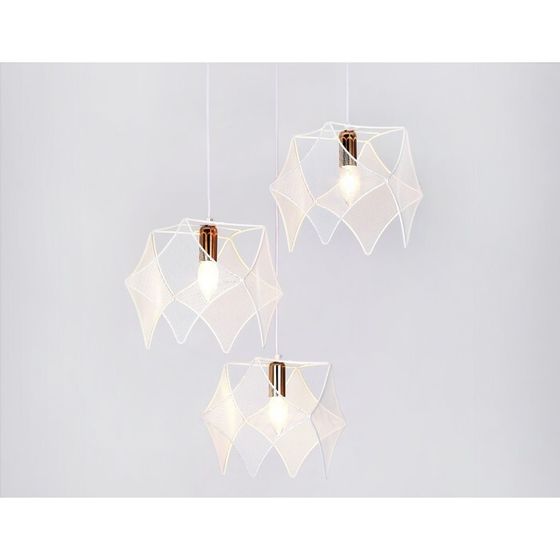 Светильник подвесной в стиле лофт Ambrella light, Traditional, TR8426, 3хE14, цвет белый, золото