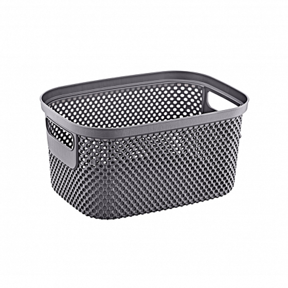 Корзинка NICKEL тёмно-серая 3л 15.5×22.3×13см