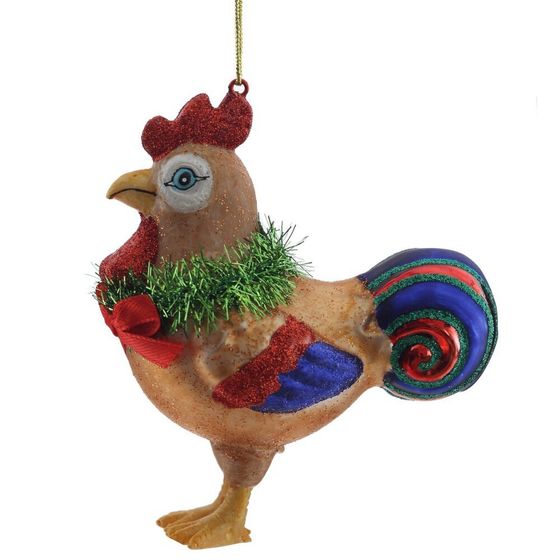 Украшение новогоднее "Петух", L10 W5 H11 см