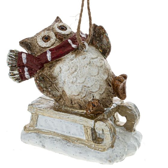 Изделие декоративное подвесное &quot;Сова&quot;, L7,5 W5 H7,5 см, 2в.