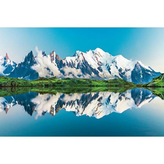 Фотосетка, 250 × 200 см, с фотопечатью, люверсы шаг 1 м, «Отражение гор», Greengo