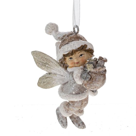 Фигурка декоративная подвесная "Ангелок", L5 W4 H6,5 см, 3в.