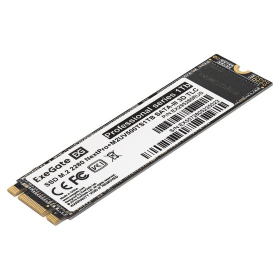 Накопитель SSD 1Tb ExeGate NextPro+ M2UV500TS1Tb M.2 2280 SATA-III 3D TLC (EX295280RUS)