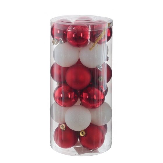 Набор из 24шт Украшение новогоднее "Шар", D 6 см, L14 W14 H31 см