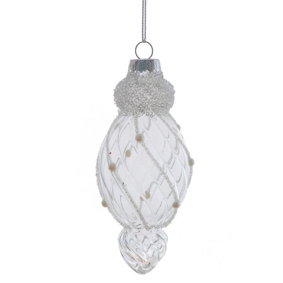 Украшение новогоднее "Фигурная сосулька", L5,5 W5,5 H13 см, 3в.