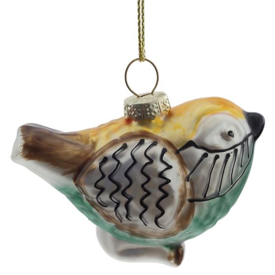 Украшение новогоднее "Птичка", L7 W4 H6 см, 3в.