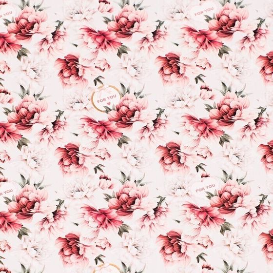 !09 Бумага упаковочная (набор 2 листа) глянцевая "Для тебя ", двусторонняя 70 х 100 см.