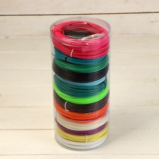 !Комплект в тубусе 3Д ручка с дисплеем розовая + пластик ABS 15 цветов по 10 метров