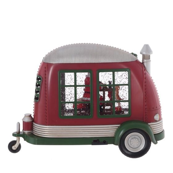 Изделие декоративное &quot;Дед Мороз в фургоне&quot; (подсвет, вьюга, муз, AA х3 н/п +USB) L28,5 W10,5 H19,5 с