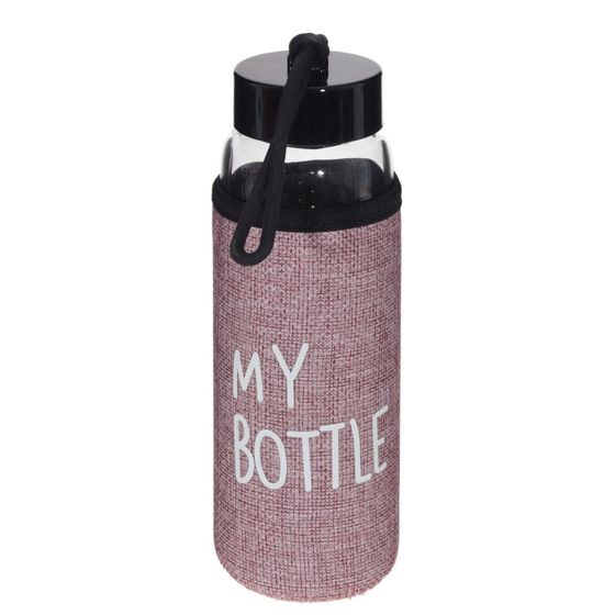 Бутылка, 400 мл, L7 W7 H19 см, дизайн микс