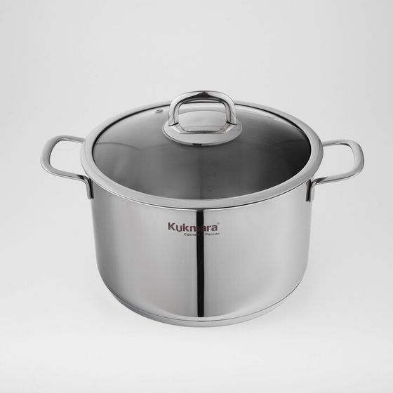 Кастрюля KUKMARA SAFIA, 6 л, d=24 см, стеклянная крышка, нержавеющая сталь