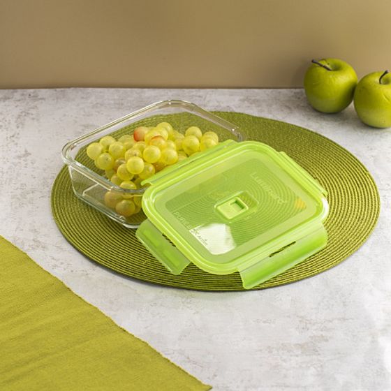 Контейнер ПЮРБОКС АКТИВ НЕОН ЗЕЛЕНЫЙ 1220мл прямоугольный