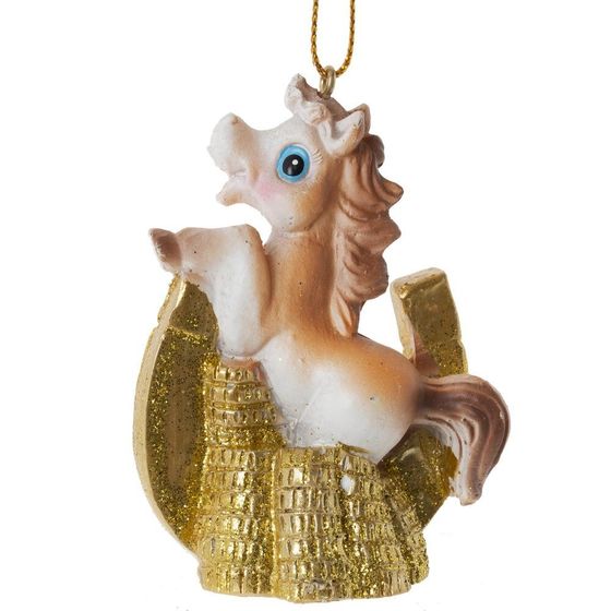 Фигурка декоративная  подвесная &quot;Лошадка&quot;, L5 W3 H7,5 см, 6в.