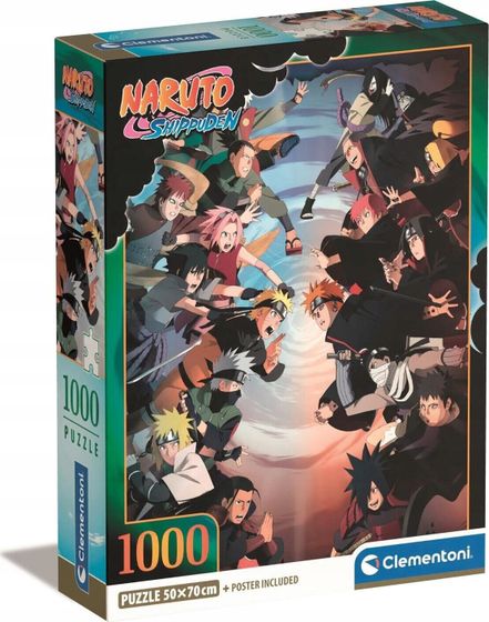 Clementoni Puzzle 1000 elementów Compact Anime Naruto Shippuden