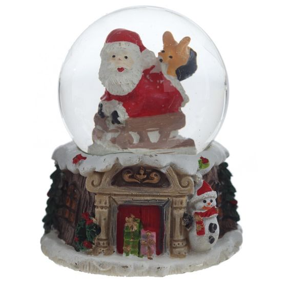 Фигурка декор в стекл шаре &quot;Дед Мороз&quot;, D 4.5 см, L5 W5 H6,5 см, 2в.