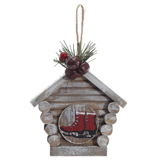Изделие декоративное подвесное&quot;Домик&quot;, L11 W6 H15 см, 3в.