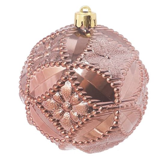 Набор из 2шт Украшение новогоднее Шар &quot;Готический орнамент&quot;, D10 см, L20 W10 H10 см