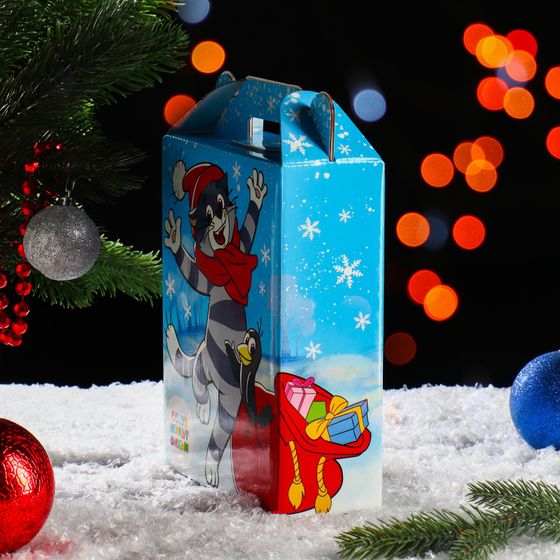 !09 Подарочная коробка "Простоквашино", 16,8 х 6,8 х 20,9 см.