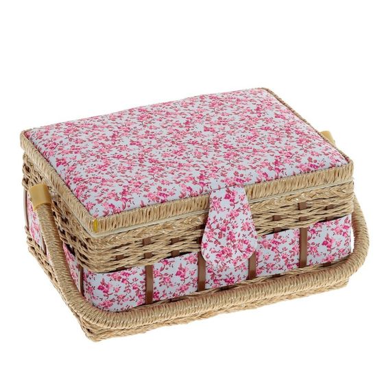 Шкатулка для рукоделия (с подносом и набором для шитья), Д28 Ш18 В13 см