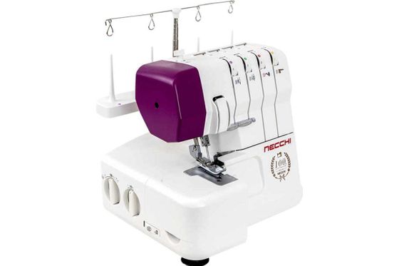 Оверлок Necchi 5445D белый белый/фиолетовый