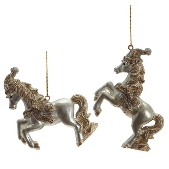 Фигурка декоративная подвесная &quot;Лошадка&quot;, L9 W2 H8 см, 2в.
