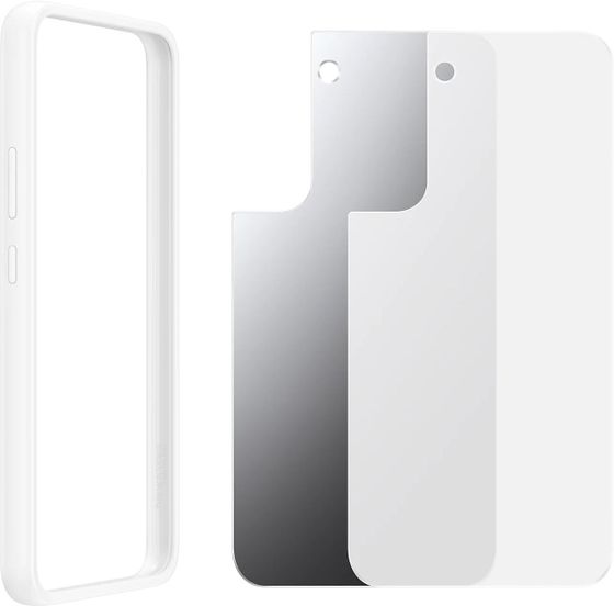 Чехол (клип-кейс) Samsung для Samsung Galaxy S22+ Frame Cover белый/прозрачный (EF-MS906CWEGRU)