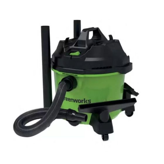Строительный пылесос GreenWorks G120WDV 1300Вт (уборка: сухая/влажная) зеленый (4701207)
