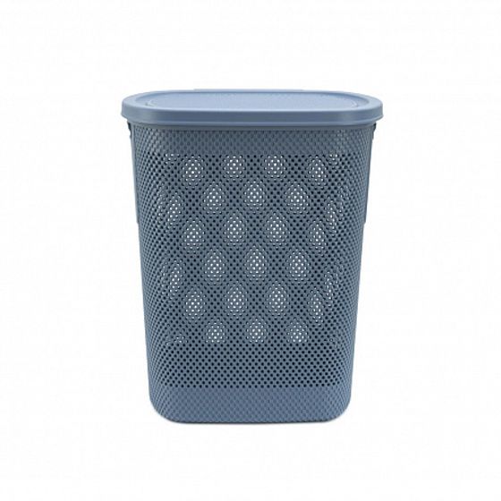 Корзина для белья NICKEL синяя 58л 36.1x47.4x57.6см с крышкой