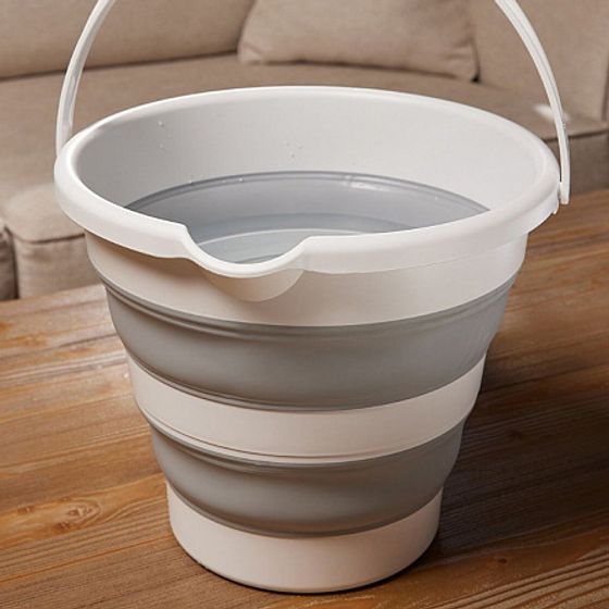 Ведро MAGIC серое 12л 36.5x33.5x28.5см складное