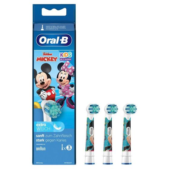 Насадка для зубной щетки Oral-B MICKEY EXTRA SOFT 3шт (для Oral-B Kids)