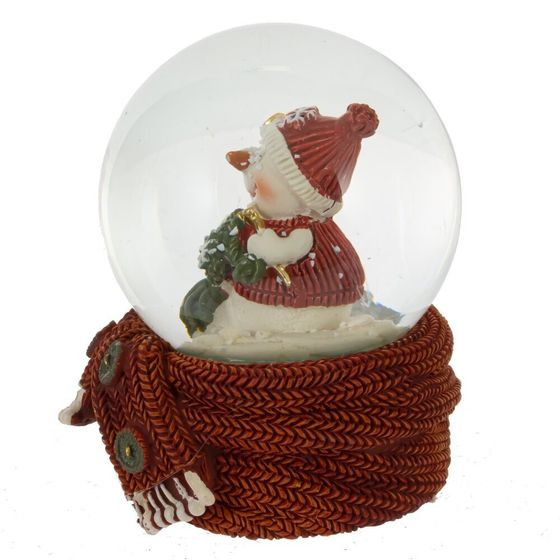 Фигурка декор в стекл шаре &quot;Снеговик-добряк&quot;, D 6.5 см, L6,5 W7,5 H8,5 см