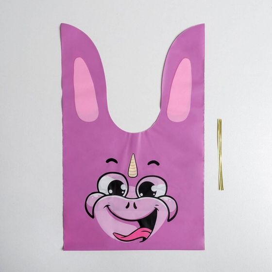 !Мешок подарочный 10 штук «Единорог», 16 × 26 см