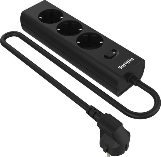 Сетевой фильтр Philips CHP2135BB/51 3роз. 3м черный