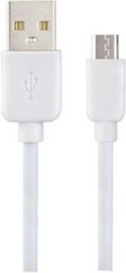 Кабель Perfeo USB A(m) - microUSB(m) SILICON 1м белый (U4026)