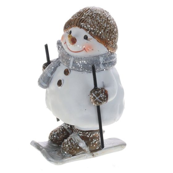 Фигурка декоративная &quot;Снеговик&quot;, L5,5 W5 H7,5 см, 2в.