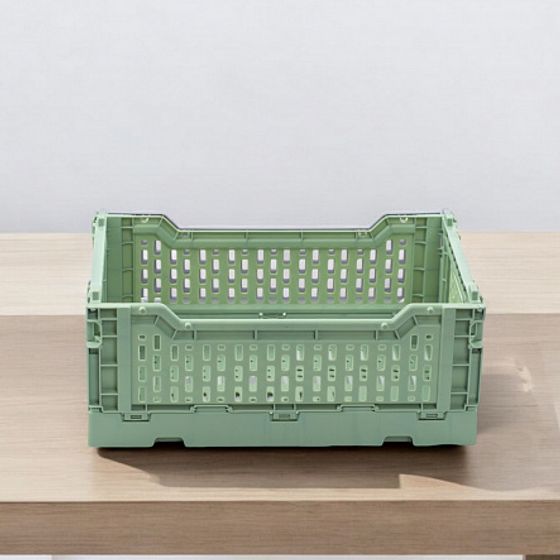 Корзина для хранения складная CASSA S зелёная 4л