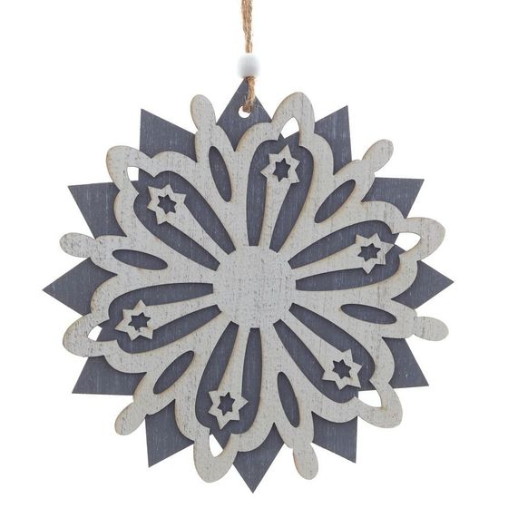 Украшение новогоднее &quot;Снежинка&quot;,  L15 W0,3 H16 см, 3в.