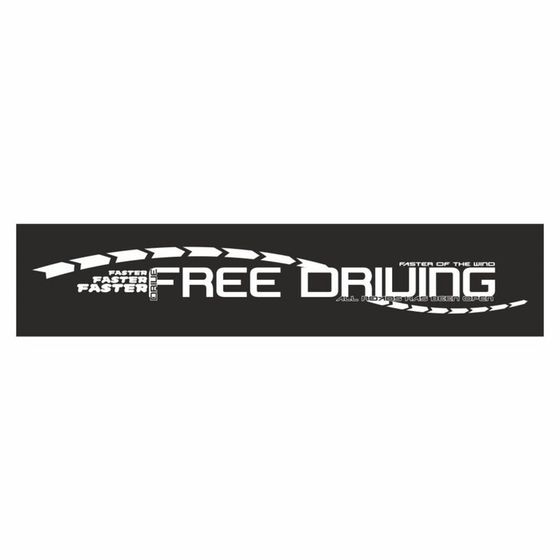 Полоса на лобовое стекло &quot;FREE DRIUING&quot;, черная, 1600 х 170 мм