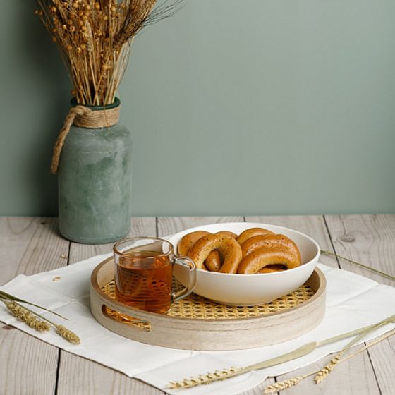 Поднос круглый RATTAN 30см