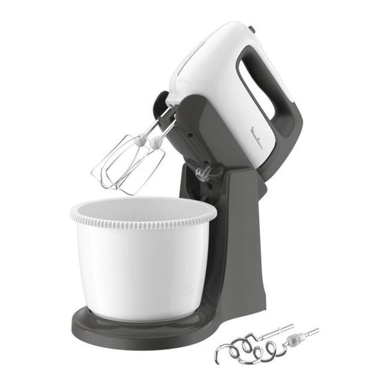 Миксер стационарный Moulinex HM464110 500Вт белый/черный