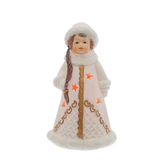 Фигурка декоративная &quot;Снегурочка&quot; с подсветкой, L7 W6 H12 см, 5в.
