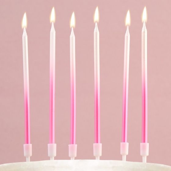 Свечи в торт &quot;В твой особенный день&quot;, розовые, 6 шт.