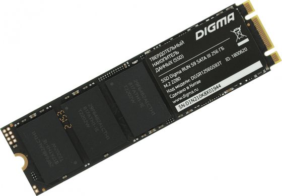 Накопитель SSD 256Gb Digma SATA-III DGSR1256GS93T Run S9 M.2 2280