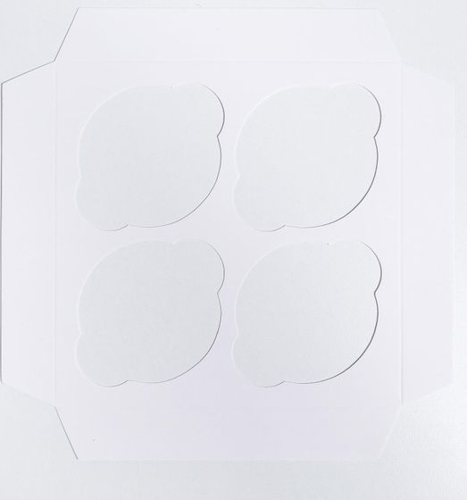 !09 Коробка (набор 5 штук) для капкейков, кондитерская упаковка, 4 ячейки «Милашка», 16 х 16 х 10 см.